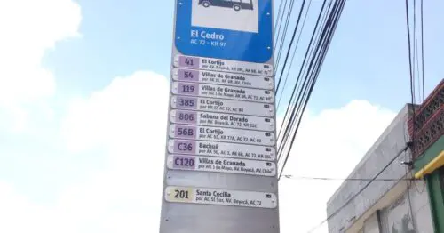 PARADERO SITP BARRIO EL CEDRO  124A04